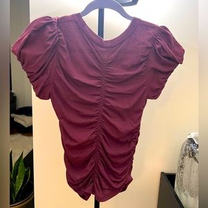 Free People Scalloped Puff Sleeve Tee